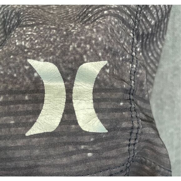 Hurley Board Shorts Men 29 Gray Black Swim Trunks Surf Beach Athletic Quick Dry - Picture 2 of 11